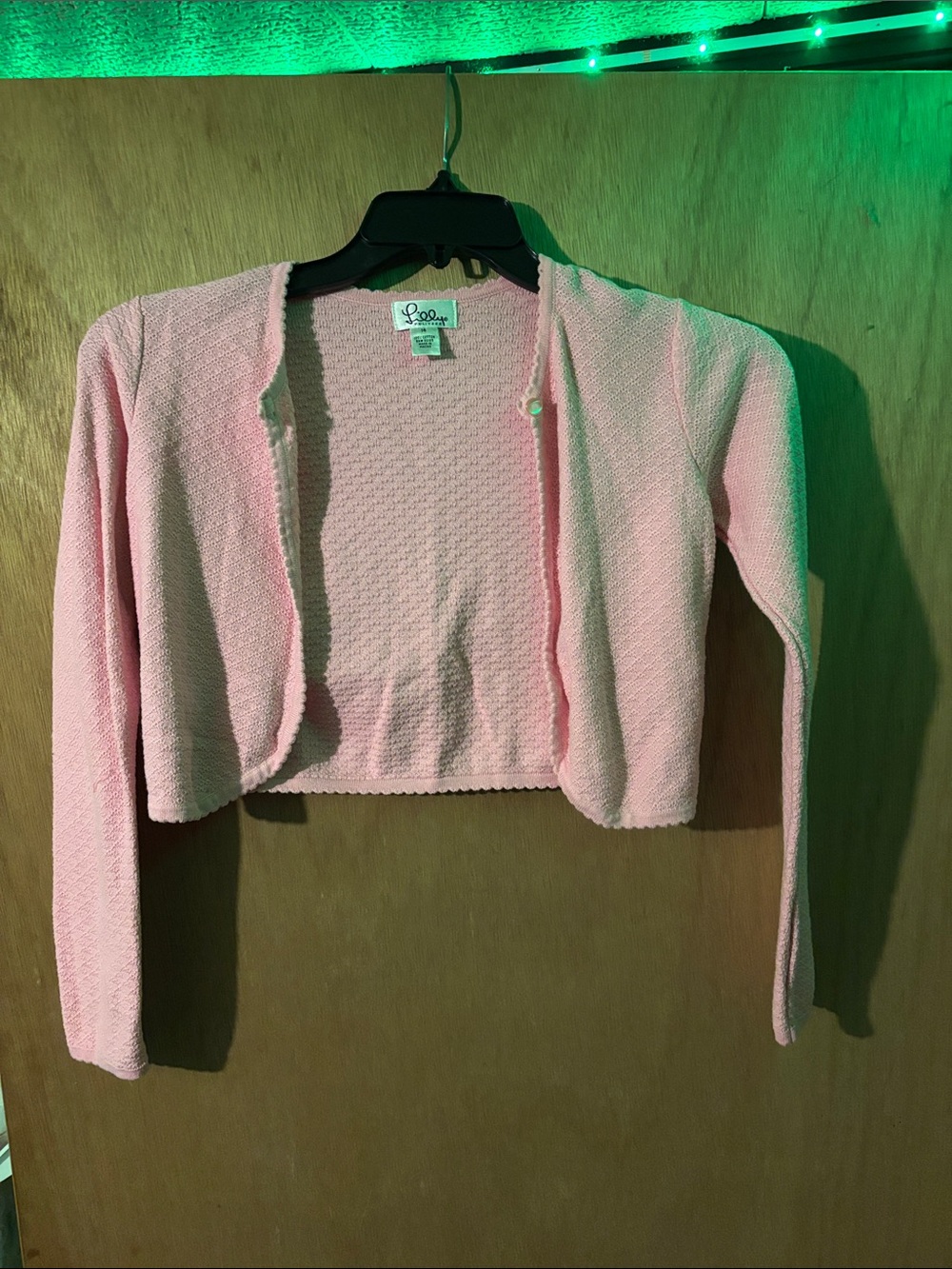 Lilly Pulitzer Light Pink Cropped Knit Shrug